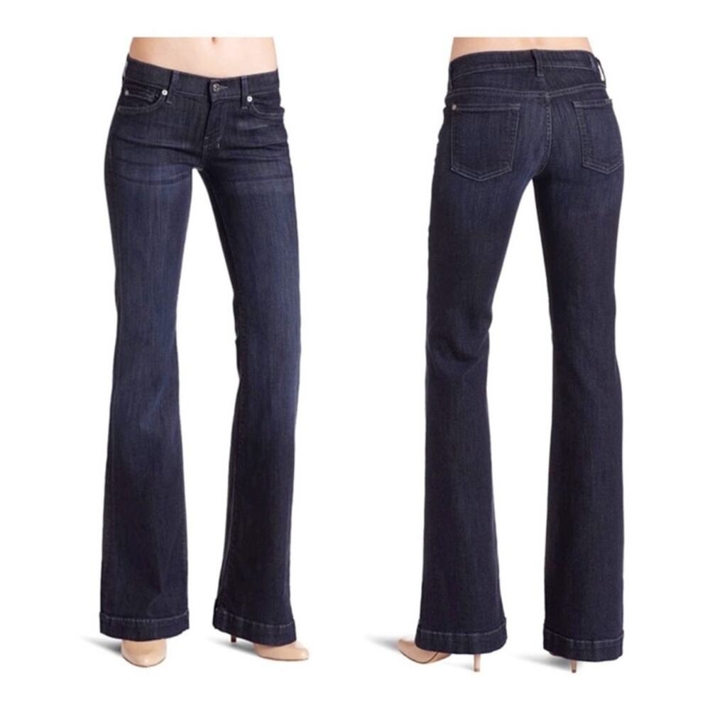 7 For all Mankind Slim Trouser Flare Leg Women's Jeans Size 24x34